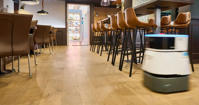 Co botic 45 by i-team global cleaning a bar space